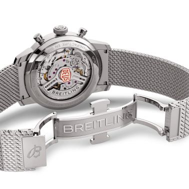 Montre Breitling Top Time Deus B01 automatique cadran noir bracelet acier 41 mm AB01765A1B1A1