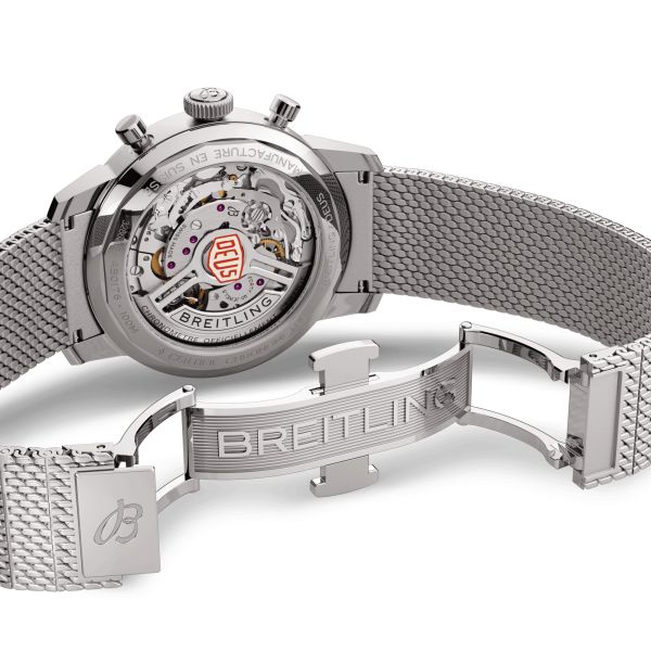 Montre Breitling Top Time Deus B01 automatique cadran noir bracelet acier 41 mm AB01765A1B1A1