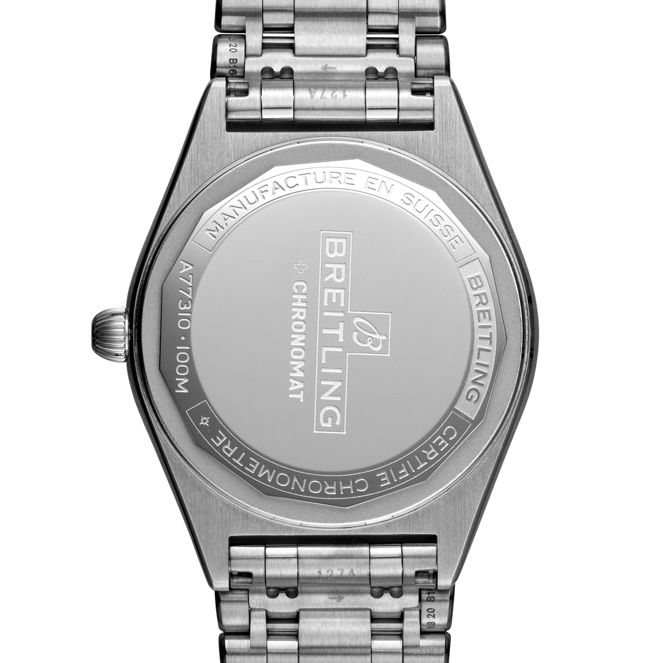 Breitling Chronomat Diamants quartz watch white mother-of-pearl dial steel bracelet 32 mm A77310101A4A1