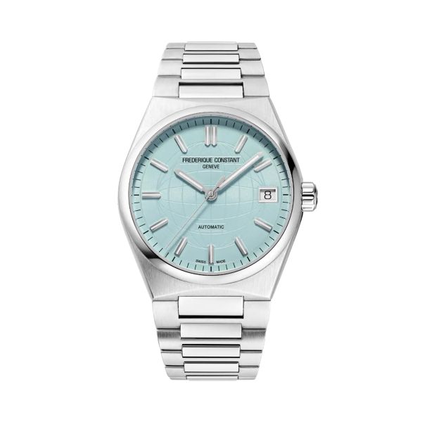 Frédérique Constant Highlife Ladies automatic blue "Tiffany" dial steel bracelet 34 mm