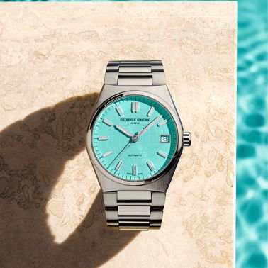 Montre Frédérique Constant Highlife Ladies automatique cadran bleu "Tiffany" bracelet acier 34 mm