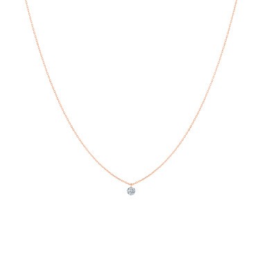 Pendentif La Brune et La Blonde 360° en or rose et diamant 0,30 carat