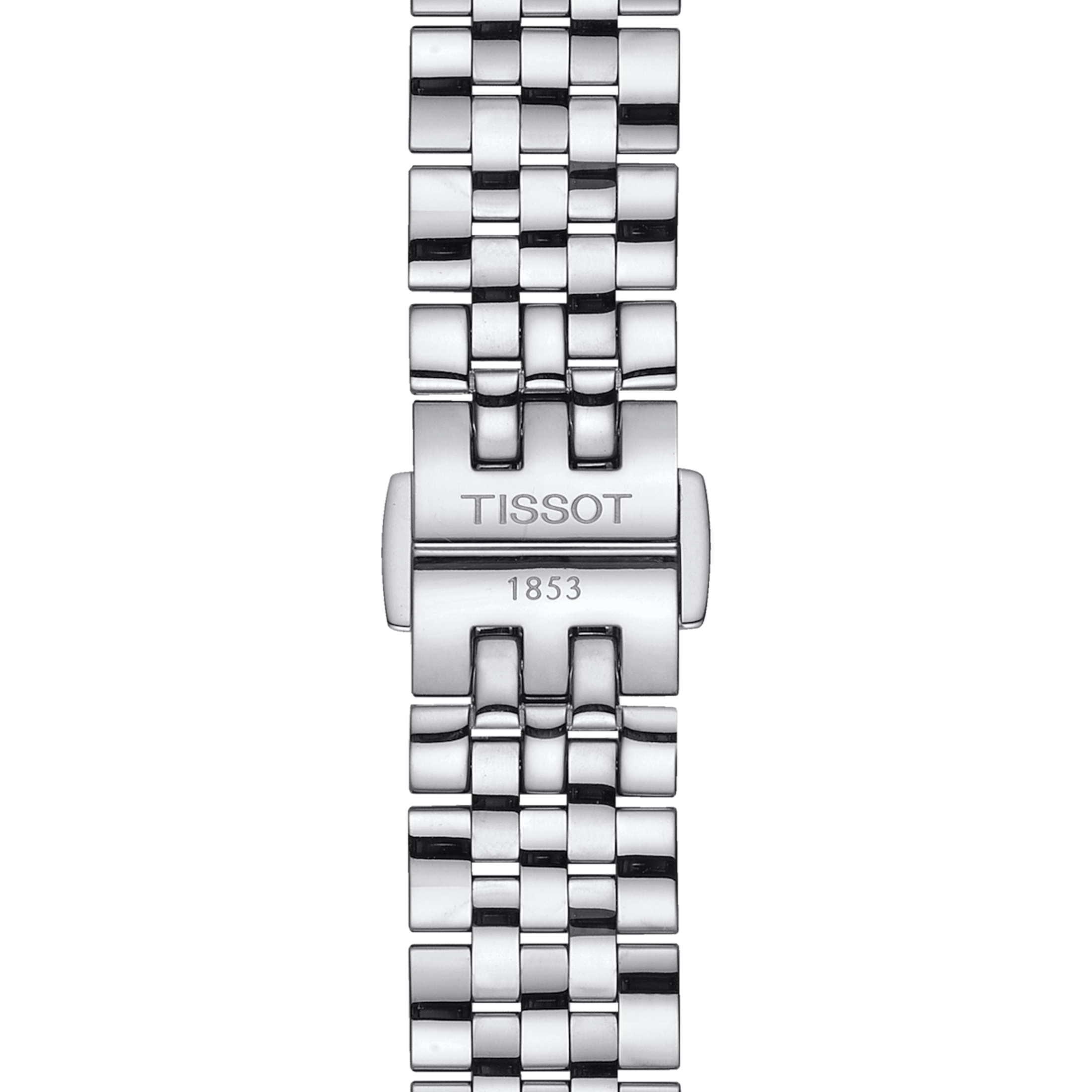 Montre Tissot T-Classic Le Locle 20TH Anniversary Automatic index diamants cadran argent bracelet acier 29 mm T006.207.11.036.01