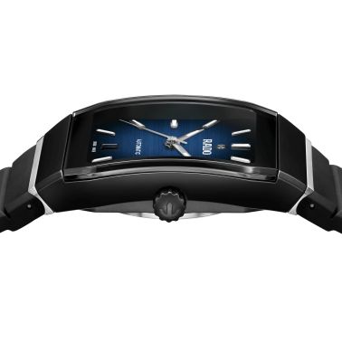 Rado Anatom automatic watch blue dial black rubber strap 32,5 mm R10202209