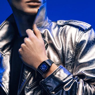 Montre Rado Anatom automatique cadran bleu bracelet caoutchouc noir 32,5 mm R10202209