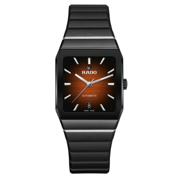 Rado Anatom automatic watch brown dial black rubber strap 32,5 mm R10202309