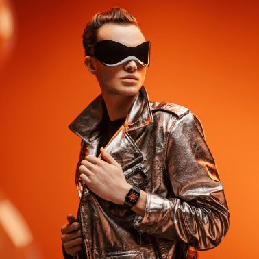 Montre Rado Anatom automatique cadran brun bracelet caoutchouc noir 32,5 mm R10202309