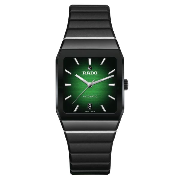 Montre Rado Anatom automatique cadran vert bracelet caoutchouc noir 32,5 mm R10202319