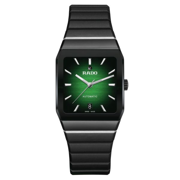 Rado Anatom automatic watch green dial black rubber strap 32,5 mm R10202319