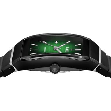 Montre Rado Anatom automatique cadran vert bracelet caoutchouc noir 32,5 mm R10202319