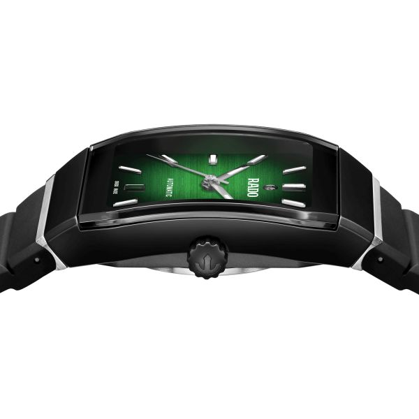 Montre Rado Anatom automatique cadran vert bracelet caoutchouc noir 32,5 mm R10202319