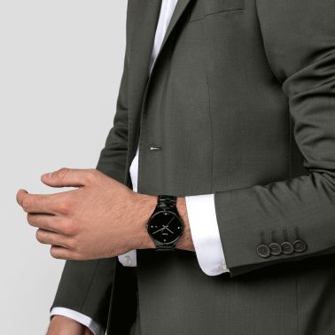 Montre Rado True quartz cadran noir bracelet céramique noire 40 mm R27238722