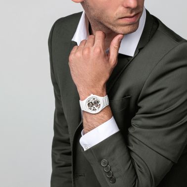 Montre Rado True Open Heart Automatic bracelet céramique blanche 40 mm R27106922