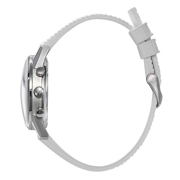Montre Lip Courage quartz cadran blanc bracelet caoutchouc et NATO 35 mm