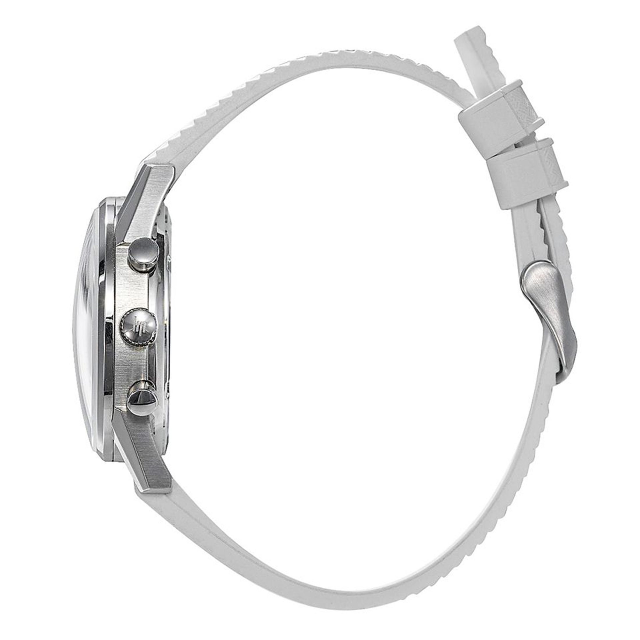 Montre Lip Courage quartz cadran blanc bracelet caoutchouc et NATO 35 mm