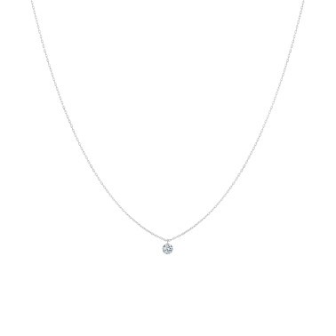 Pendentif La Brune et La Blonde 360° en or blanc et diamant 0,10 carat