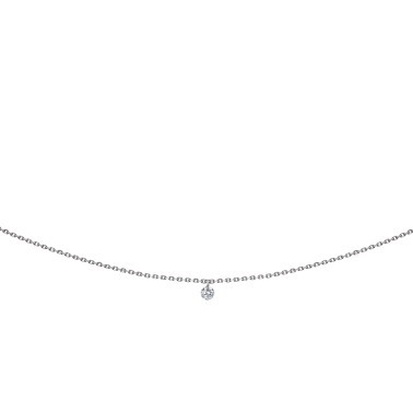 Pendentif La Brune et La Blonde 360° en or blanc et diamant 0,10 carat