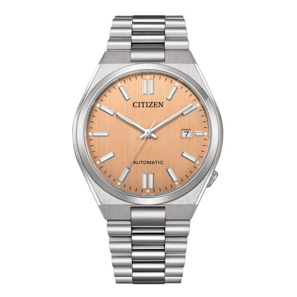 Citizen Tsuyosa automatic salmon dial steel bracelet 40 mm