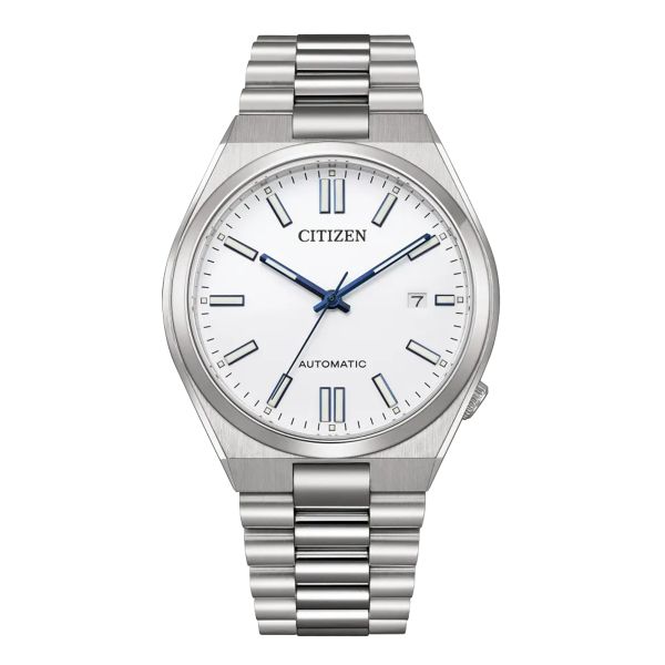 Montre Citizen Tsuyosa automatique cadran blanc bracelet acier 40 mm