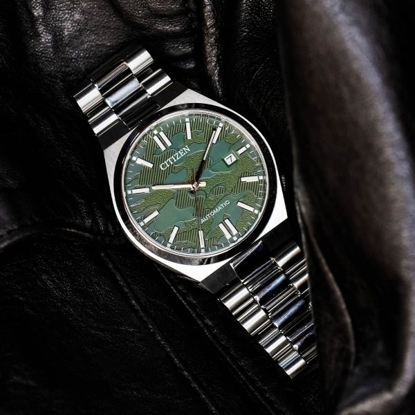 Citizen Tsuyosa automatic "camouflage" dial steel bracelet 40 mm