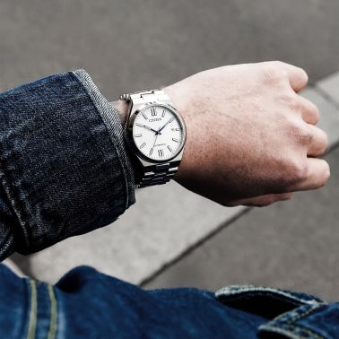 Citizen Tsuyosa automatic white dial steel bracelet 40 mm