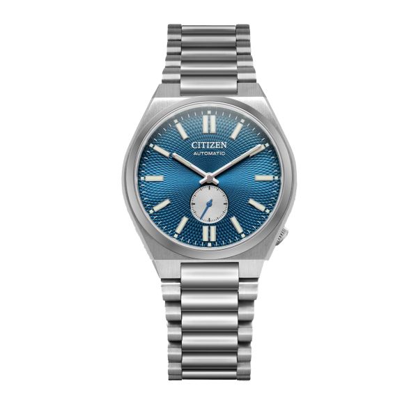 Montre Citizen Tsuyosa Petite Seconde automatique cadran bleu bracelet acier 40 mm