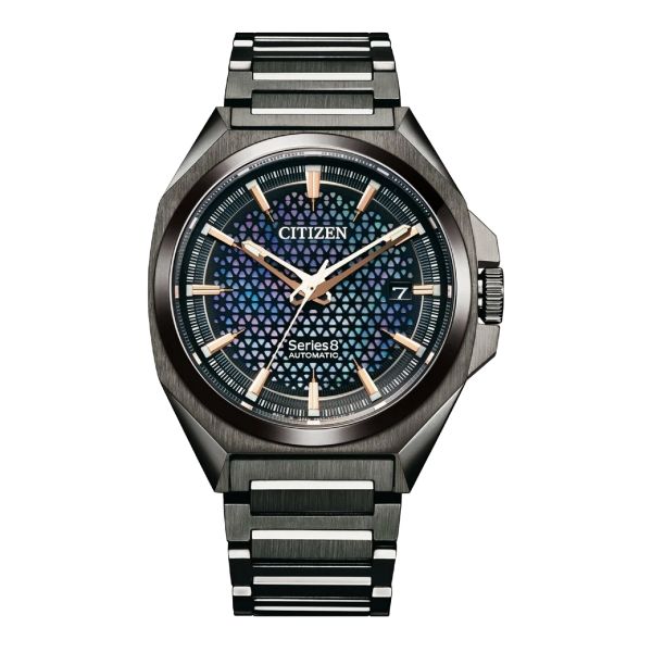 Citizen Serie 8 830 automatic mother-of-pearl dial steel bracelet PVD Black 40 mm
