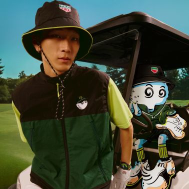 Montre TAG Heuer Connected Calibre E4 x Malbon Golf Edition bracelet caoutchouc vert jaune 45 mm SBR8A85.EB0338