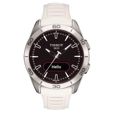 Montre Tissot T-Touch Connect Sport Solar Titane bracelet silicone blanc 43 mm T153.420.47.051.03