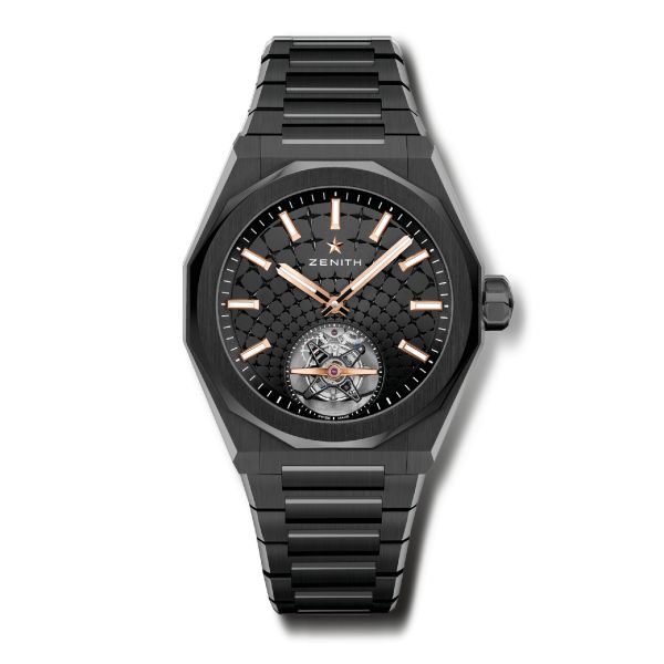 Montre Zenith Defy Skyline Tourbillon El-Primero Céramique automatique cadran noir bracelet céramique 41 mm