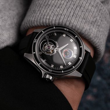 Montre Yema Yachtingraf Tourbillon Mareographe Acier 75ème anniversaire 42,5 mm 37.33.66.SN.U6