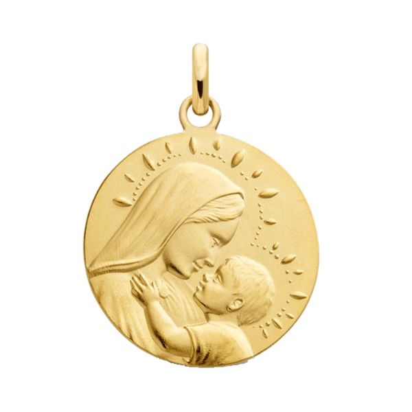 Arthus Bertrand L'Enfant medal beaded in yellow gold 