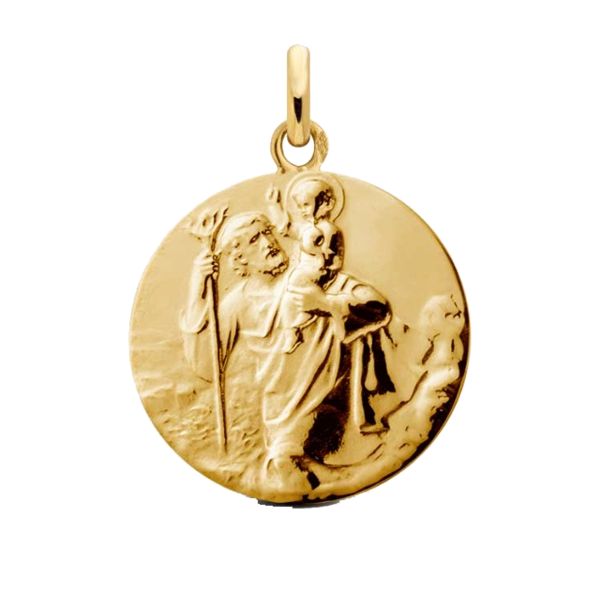 Arthus Bertrand Saint Christophe de Tairac medal in yellow gold
