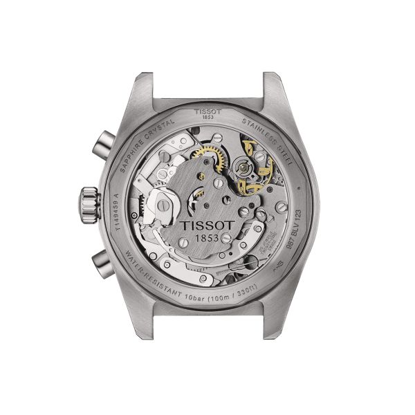 Montre Tissot T-Sport PRS 516 Chronographe mécanique cadran noir bracelet acier 41 mm T149.459.21.051.00