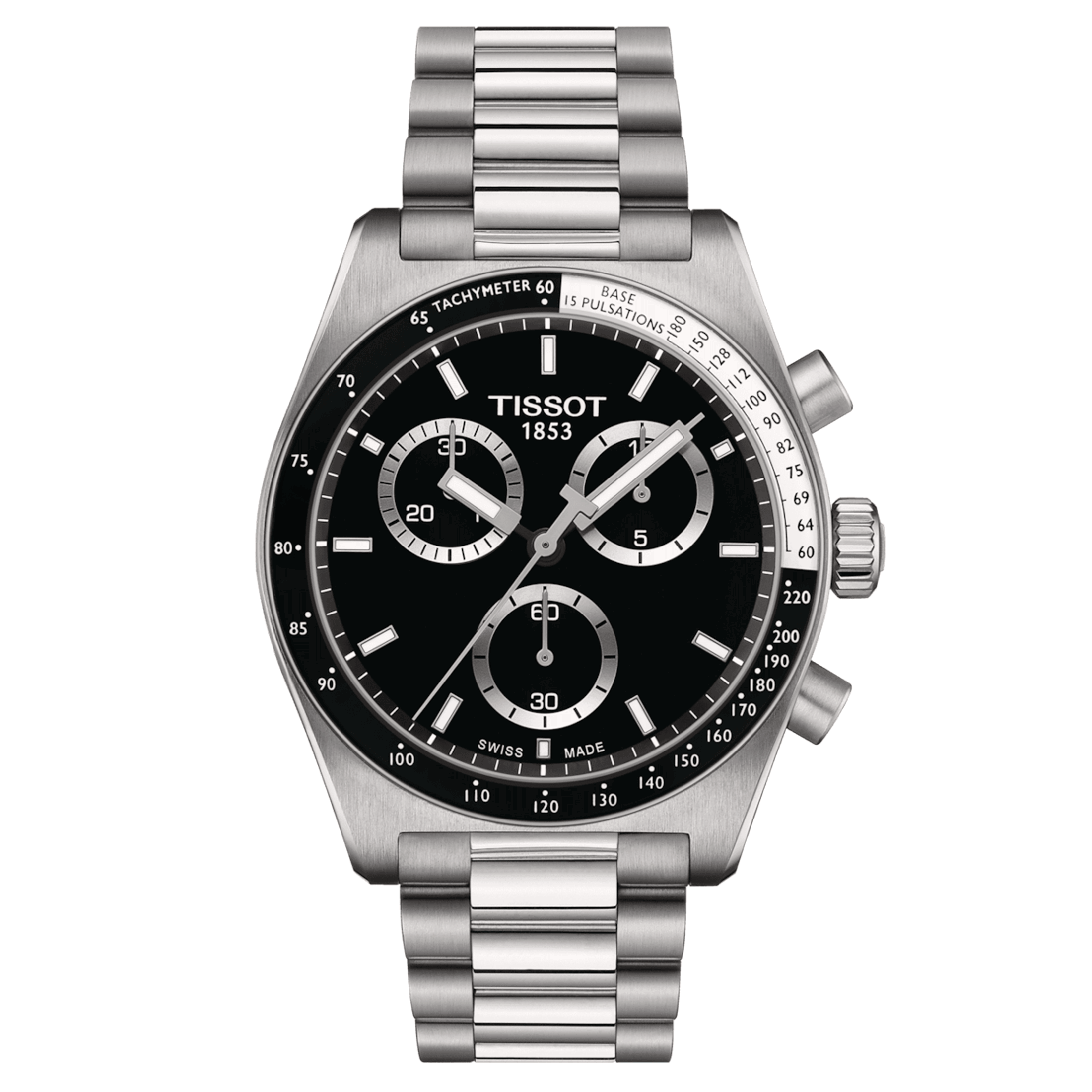 Tissot T-Sport PRS 516 quartz chronograph watch black dial steel bracelet 40 mm T149.417.11.051.00