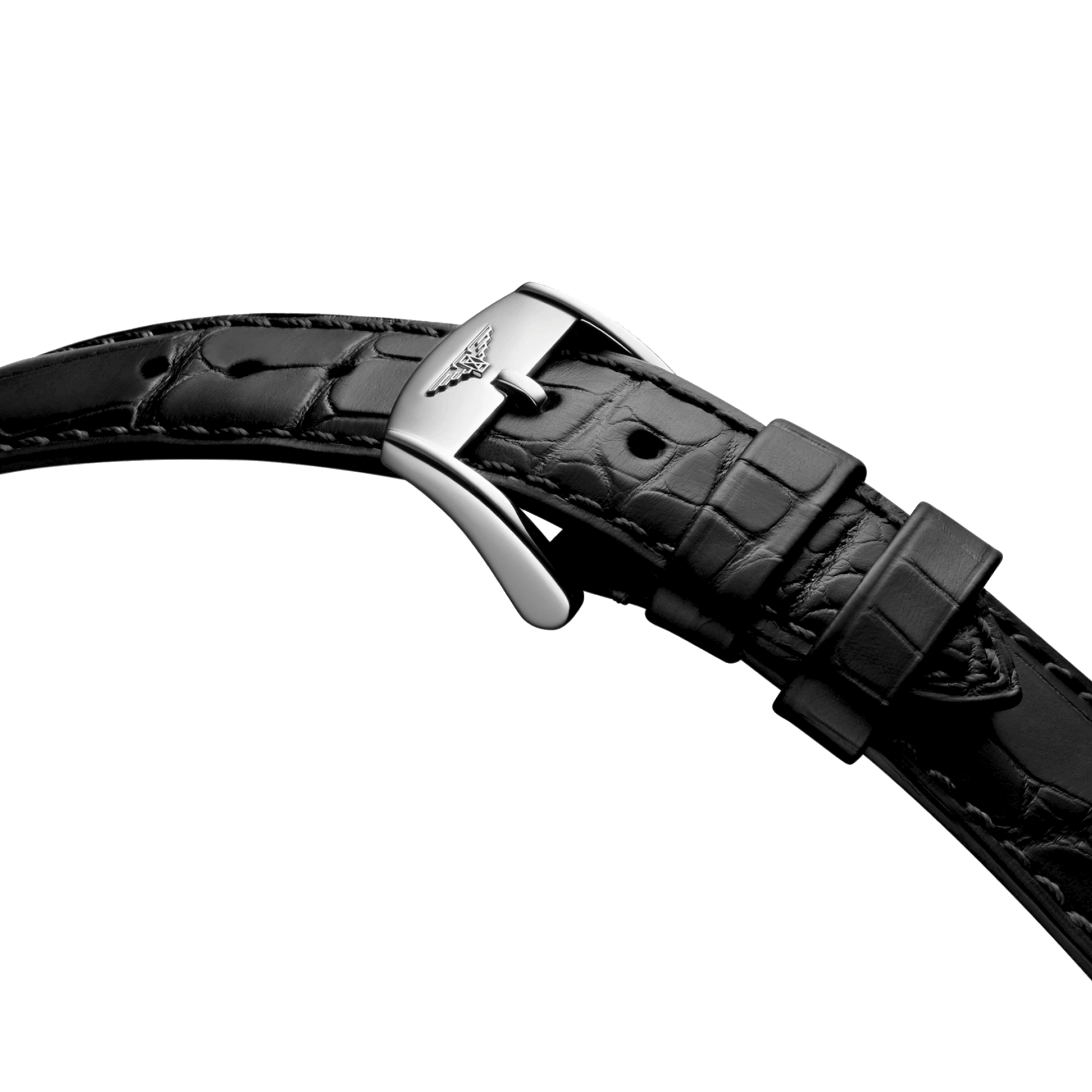 Montre Longines Conquest Heritage Central Power Reserve automatique cadran champagne bracelet cuir noir 38 mm L1.648.4.78.2