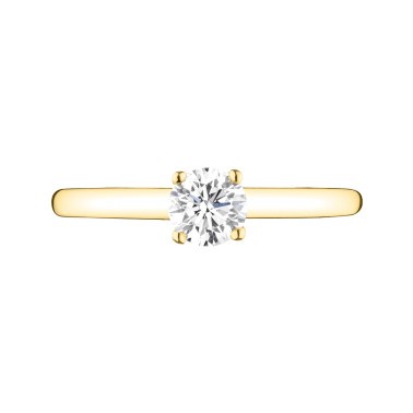 Solitaire Lepage Promesse en or jaune diamant brillant