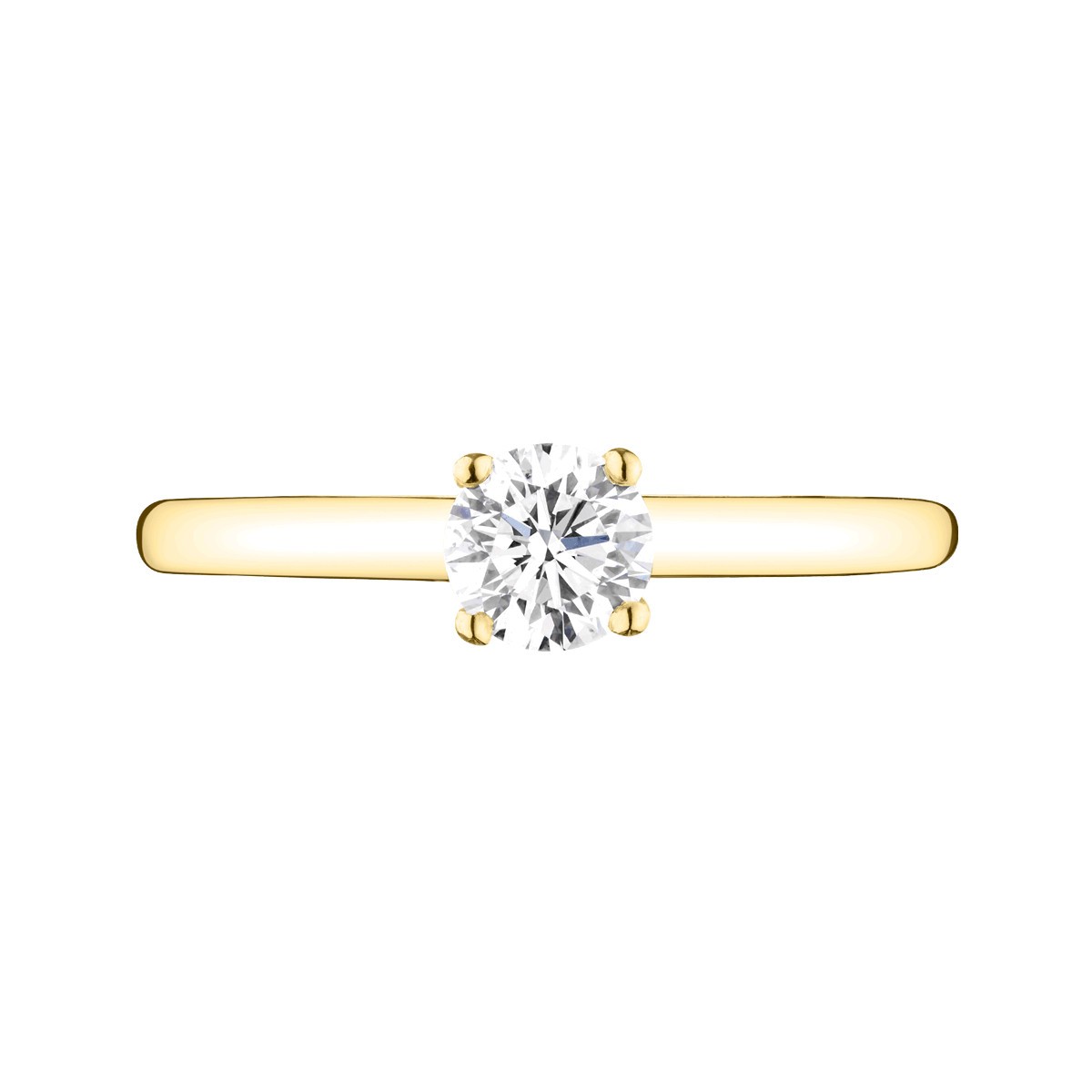 Solitaire Lepage Promesse en or jaune diamant brillant
