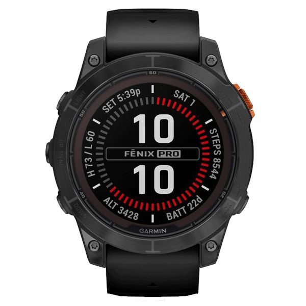 Garmin Fenix 7 Pro Solar Edition Gray Watch strap black silicone 51 mm