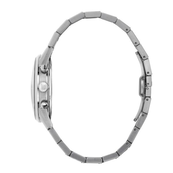 Montre Lip Himalaya Chronographe Quartz cadran bleu bracelet acier 40 mm