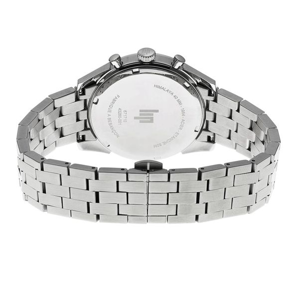 LIP Himalaya 40mm Orologio Scheletro Automatico Uomo – Quadrato Trasparente, Cinturino Pelle Blu/Grigio, Vetro Zaffiro, Movimento Miyota