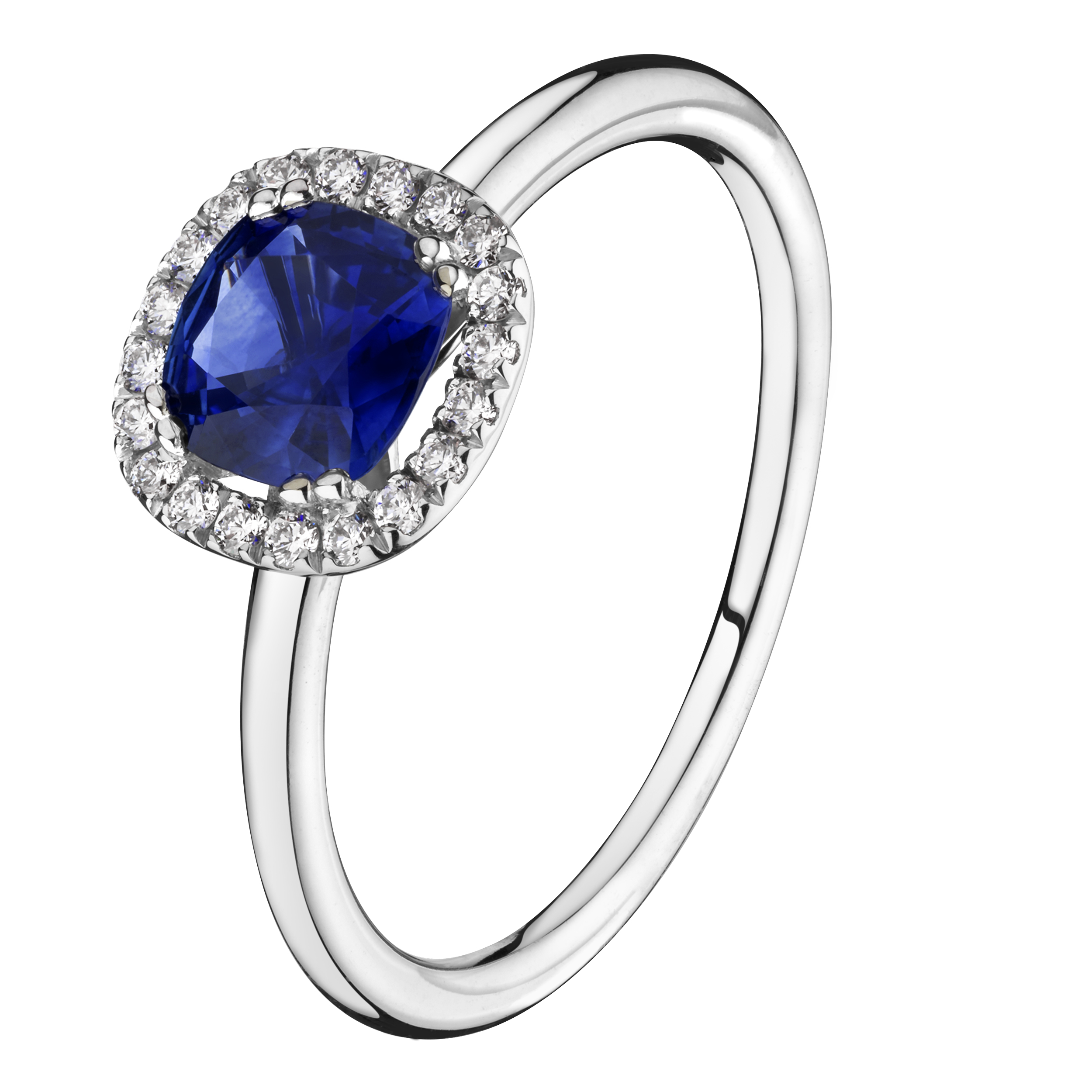 Bague Lepage Lily Rose en or blanc et saphir