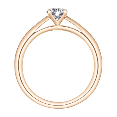 Solitaire Lepage Promesse en or rose diamant brillant