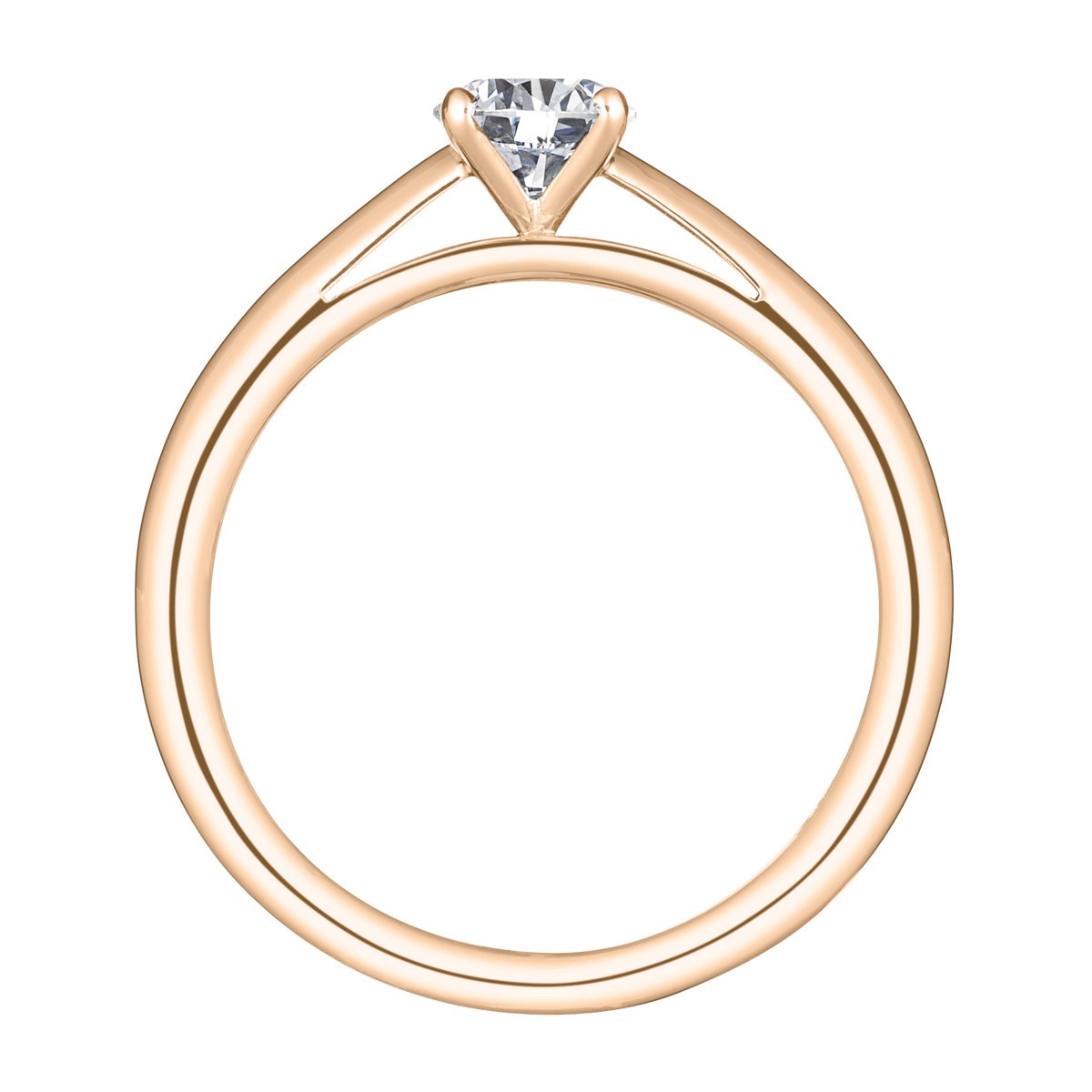 Solitaire Lepage Promesse en or rose diamant brillant
