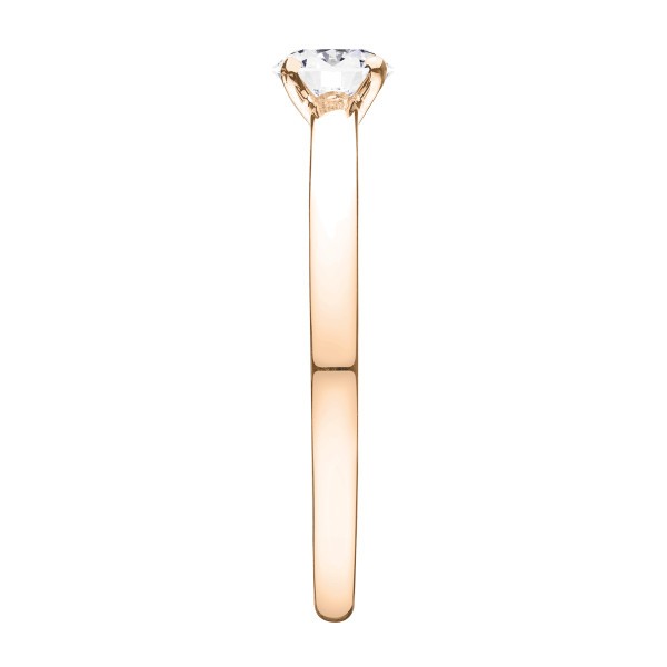Solitaire Lepage Promesse en or rose diamant brillant