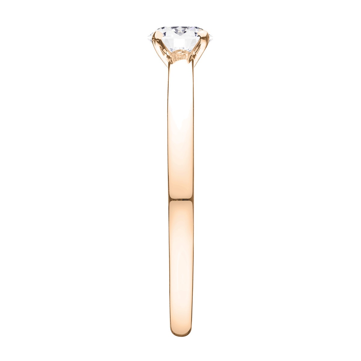 Solitaire Lepage Promesse en or rose diamant brillant