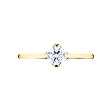 Solitaire Lepage Idylle en or jaune diamant brillant