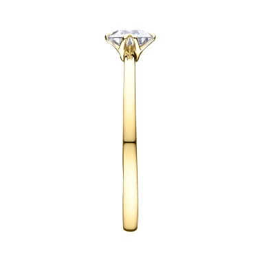 Solitaire Lepage Idylle en or jaune diamant brillant