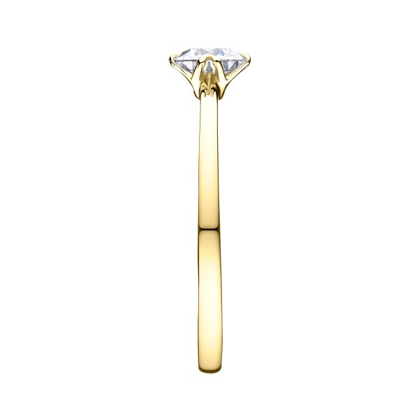 Solitaire Lepage Idylle en or jaune diamant brillant