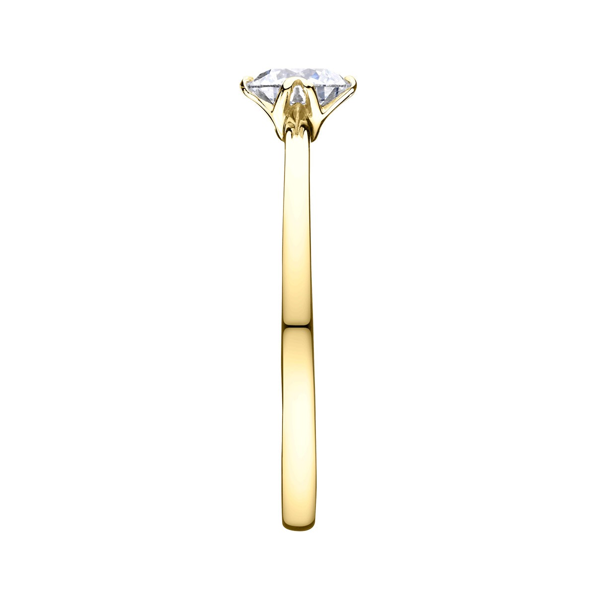 Solitaire Lepage Idylle en or jaune diamant brillant